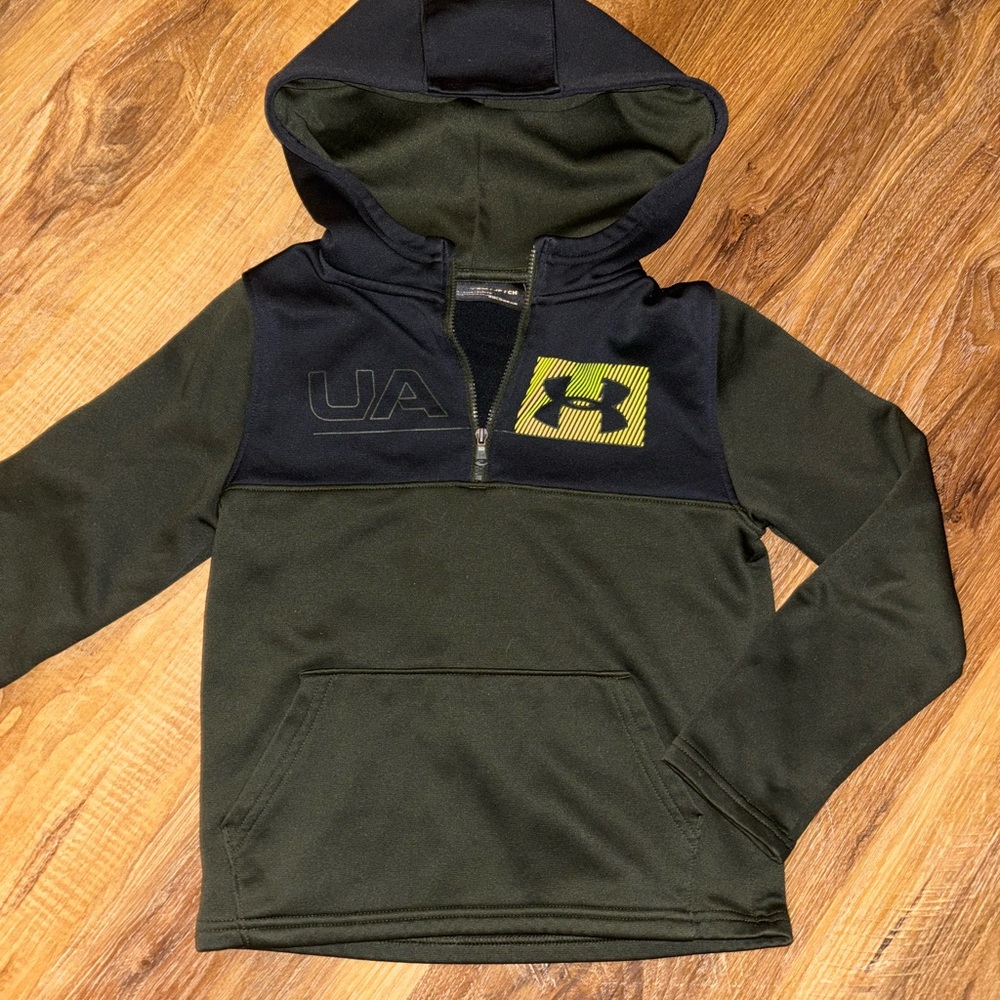 Under Armour Kids' Green and Black Hoodie
